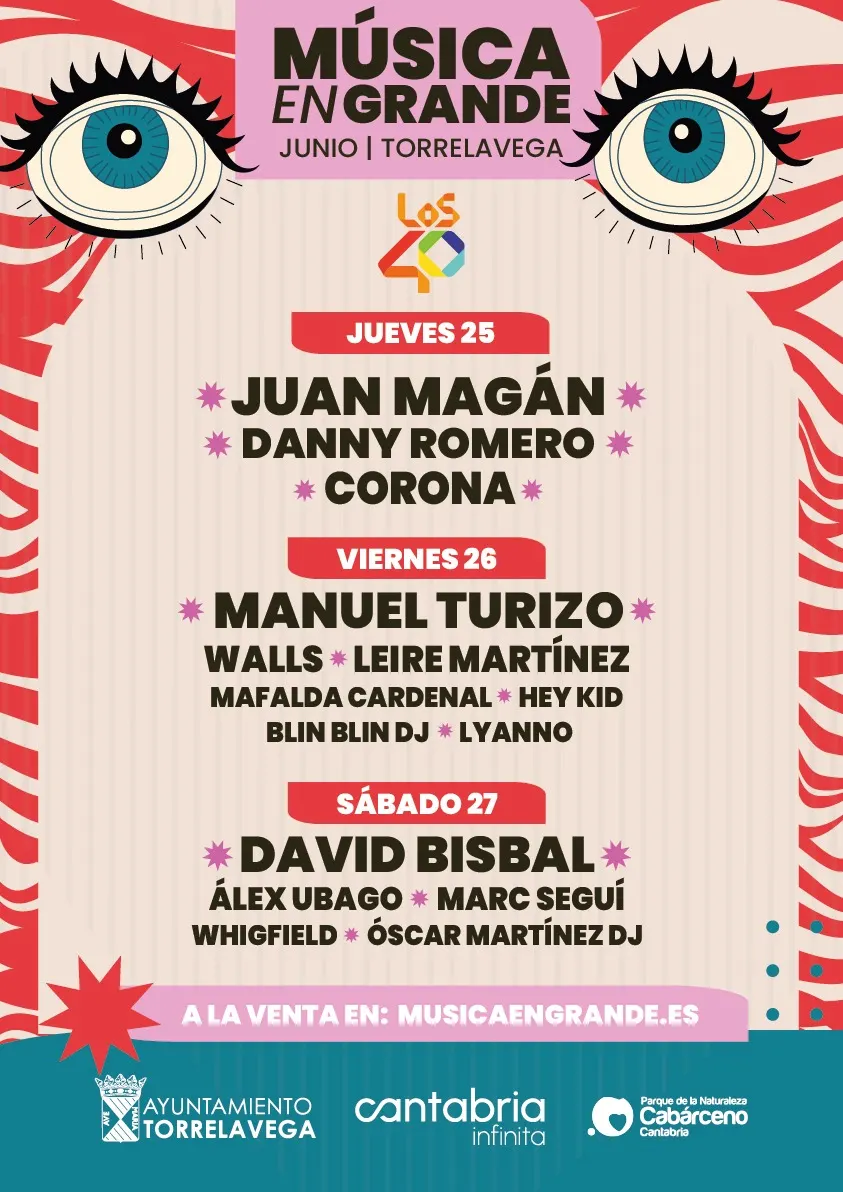 Cartel de Música en Grande 2026 en Torrelavega