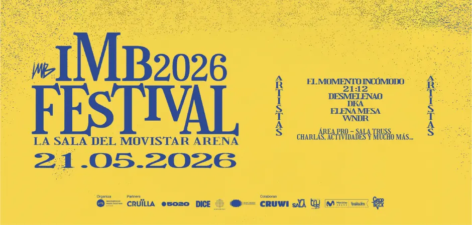 Imagen oficial de IMB Festival Madrid 2026 en La Sala del Movistar Arena.