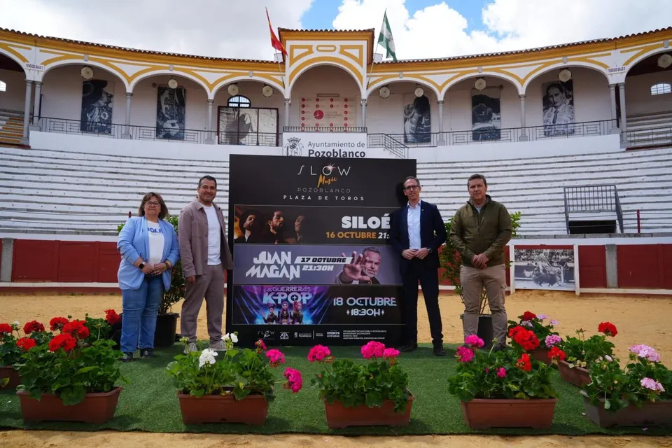 Cartel de Slow Music Pozoblanco 2026 con Siloé, Juan Magán y K-pop