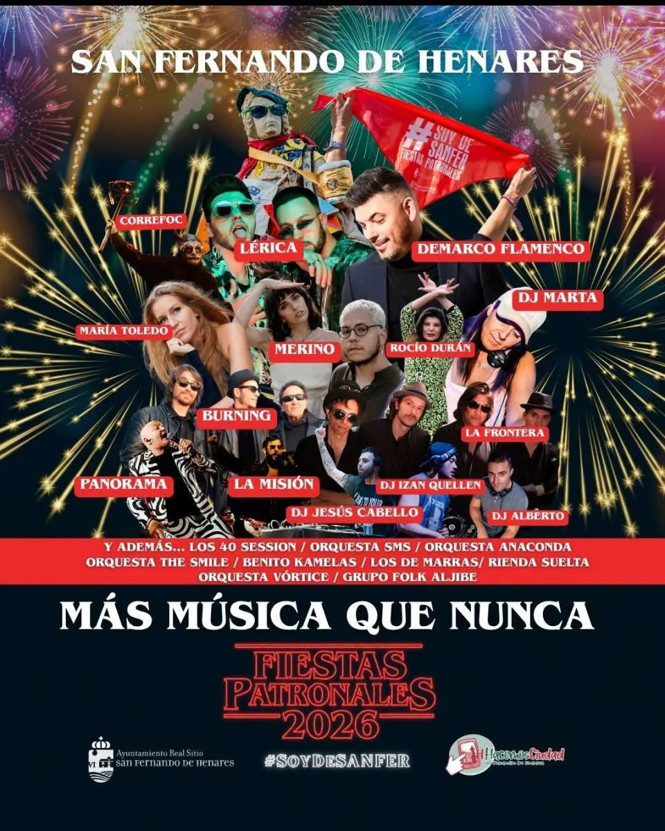 Fiestas de San Fernando de Henares 2026 conciertos en El Batán
