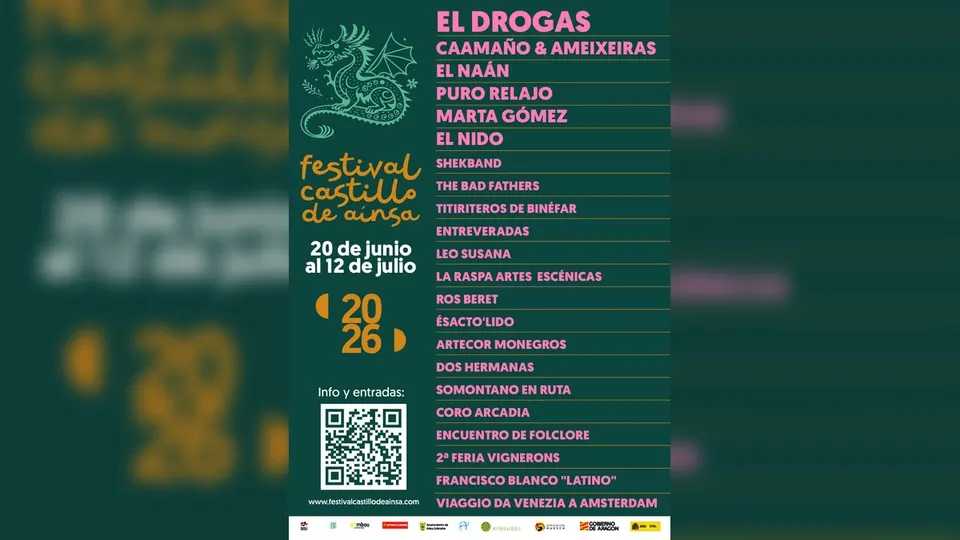 Cartel oficial del Festival Castillo de Aínsa 2026