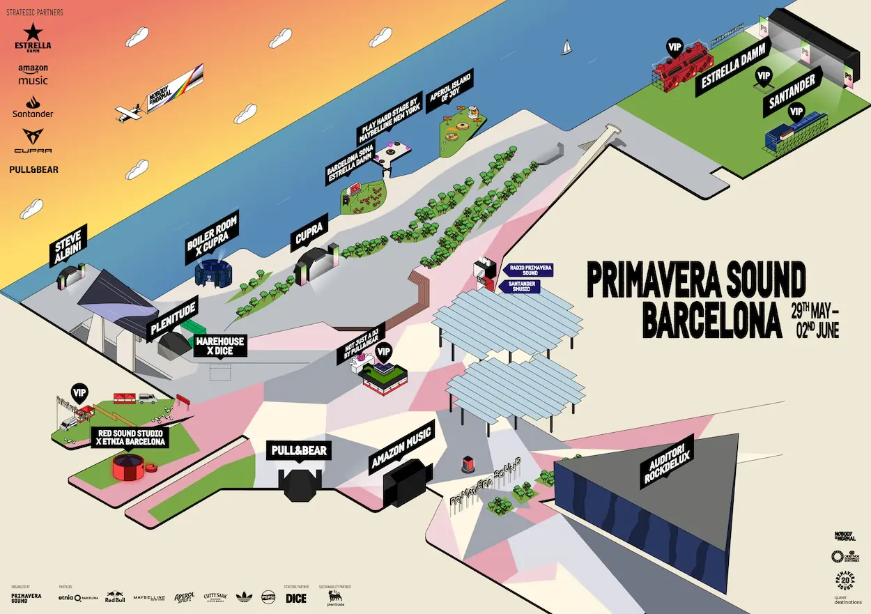 Mapa del Primavera Sound 2024