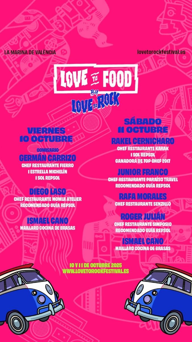 Los seis chefs valencianos participantes en Love to Food