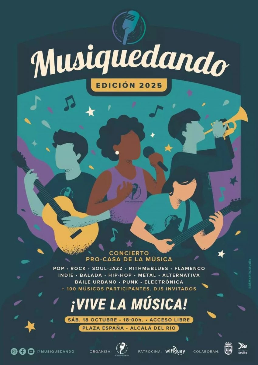 Cien músicos en la segunda edición de Musiquedando 2025 en Alcalá del Río
