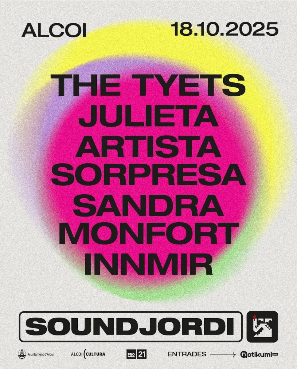 Sound Jordi Alcoi 2025 reunirá a The Tyets, Julieta y Delaporte el 18 de Octubre en una noche dedicada a la música emergente