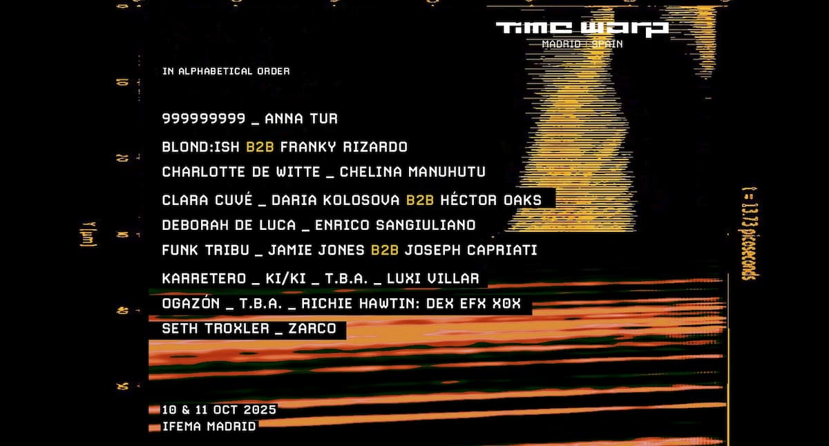 Charlotte de Witte y Richie Hawtin en Time Warp 2025 Madrid