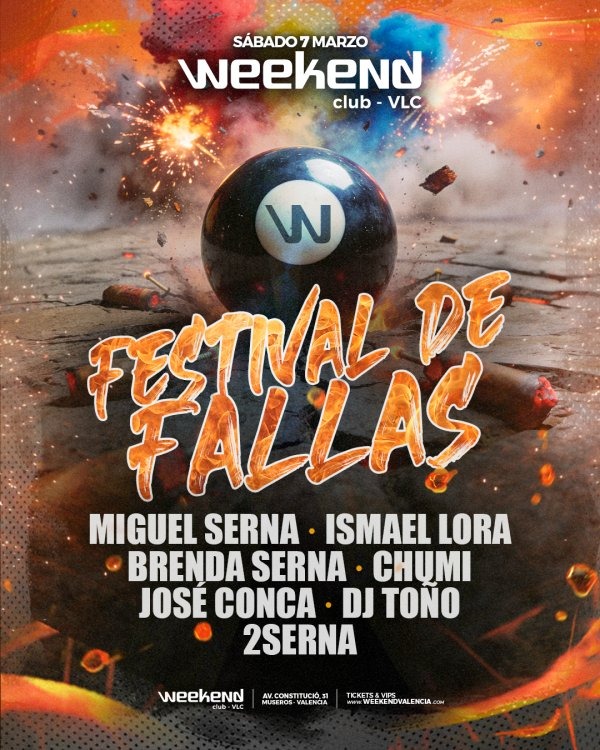 Festival de Fallas Weekend cartel