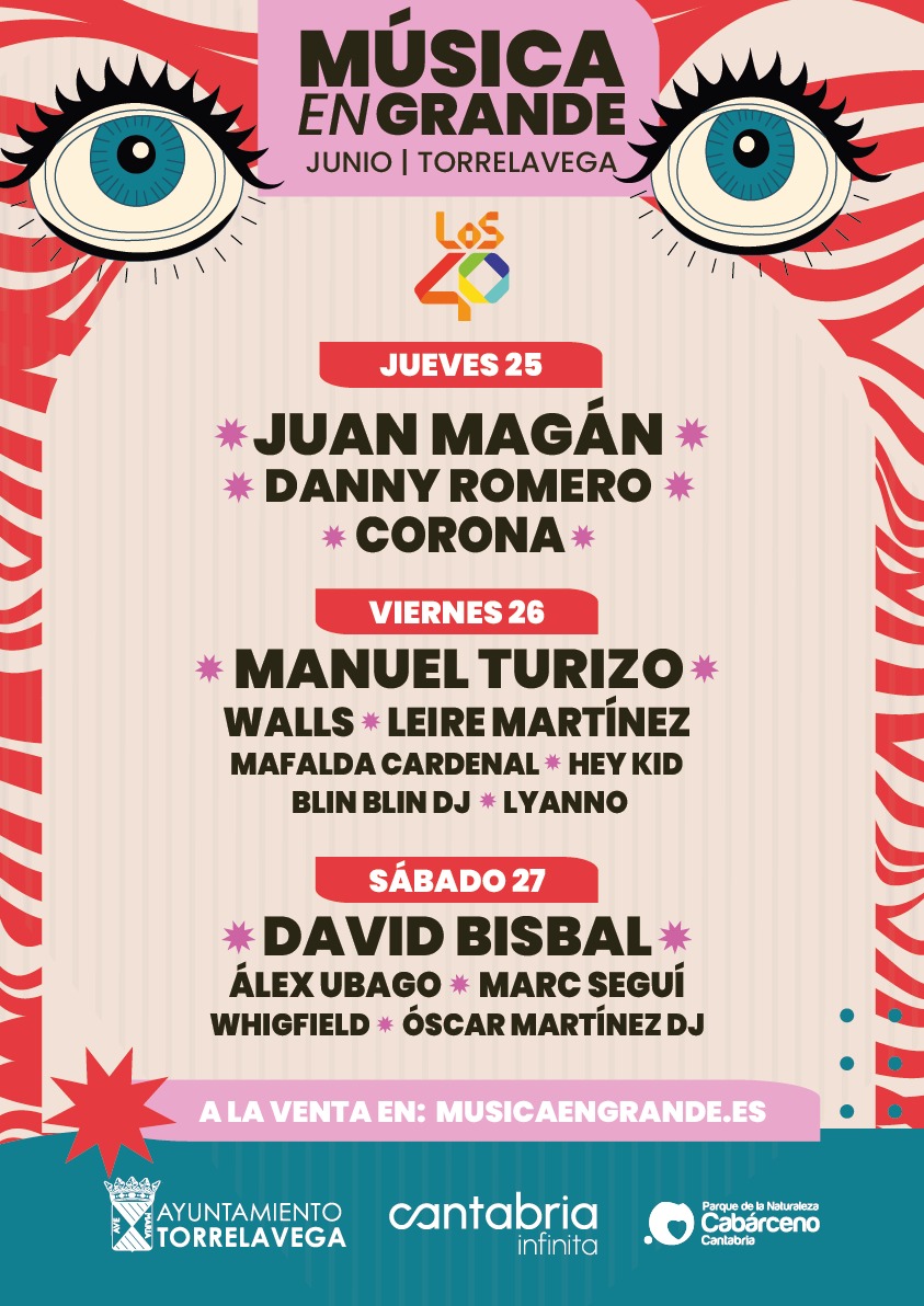 Cartel de Música en Grande 2026 en Torrelavega