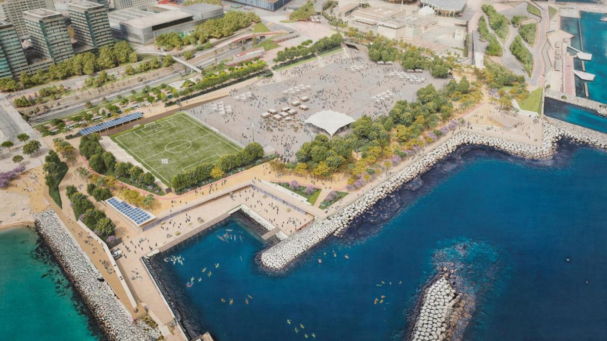Imagen del proyecto de renovación de la plataforma marina del Fòrum de Barcelona