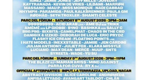 Cartel de Brunch Electronik Festival Barcelona 2026 en Parc del Forum