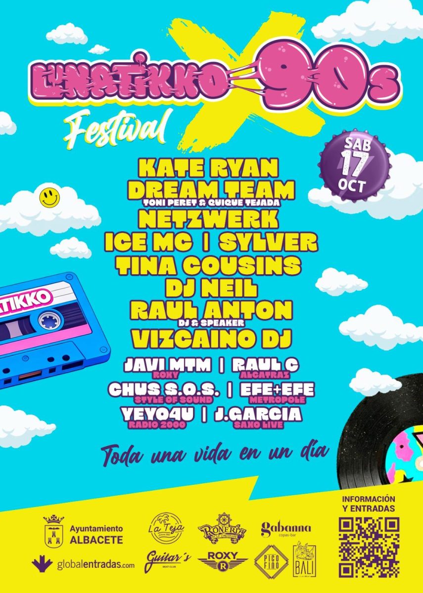 Cartel de Lunátikko 90s Festival Albacete 2026