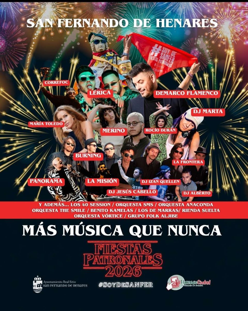 Conciertos de las Fiestas de San Fernando de Henares 2026