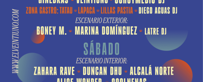 Horarios de El 21 Festival 2026 en Huesca