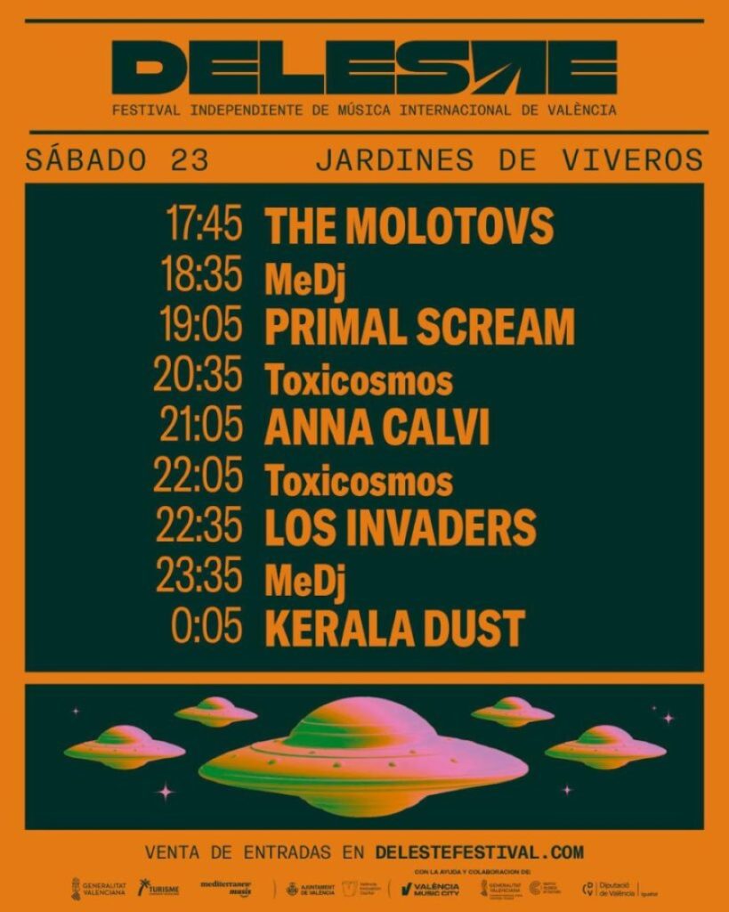 Horarios del sábado en Deleste Festival 2026 con Primal Scream, Anna Calvi y Kerala Dust