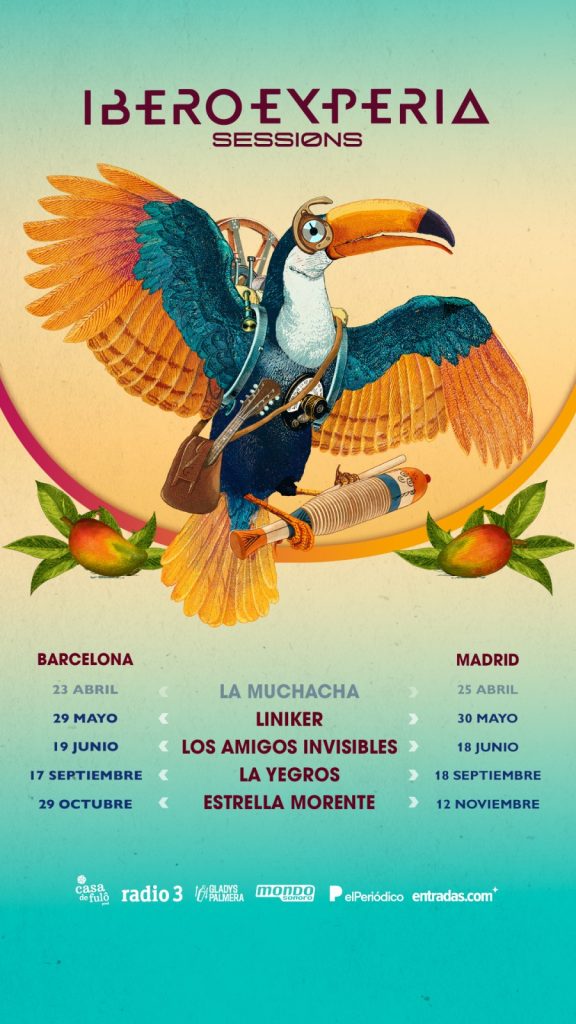 Cartel general de IBEROEXPERIA Sessions 2026 con La Muchacha, Liniker, Los Amigos Invisibles, La Yegros y Estrella Morente