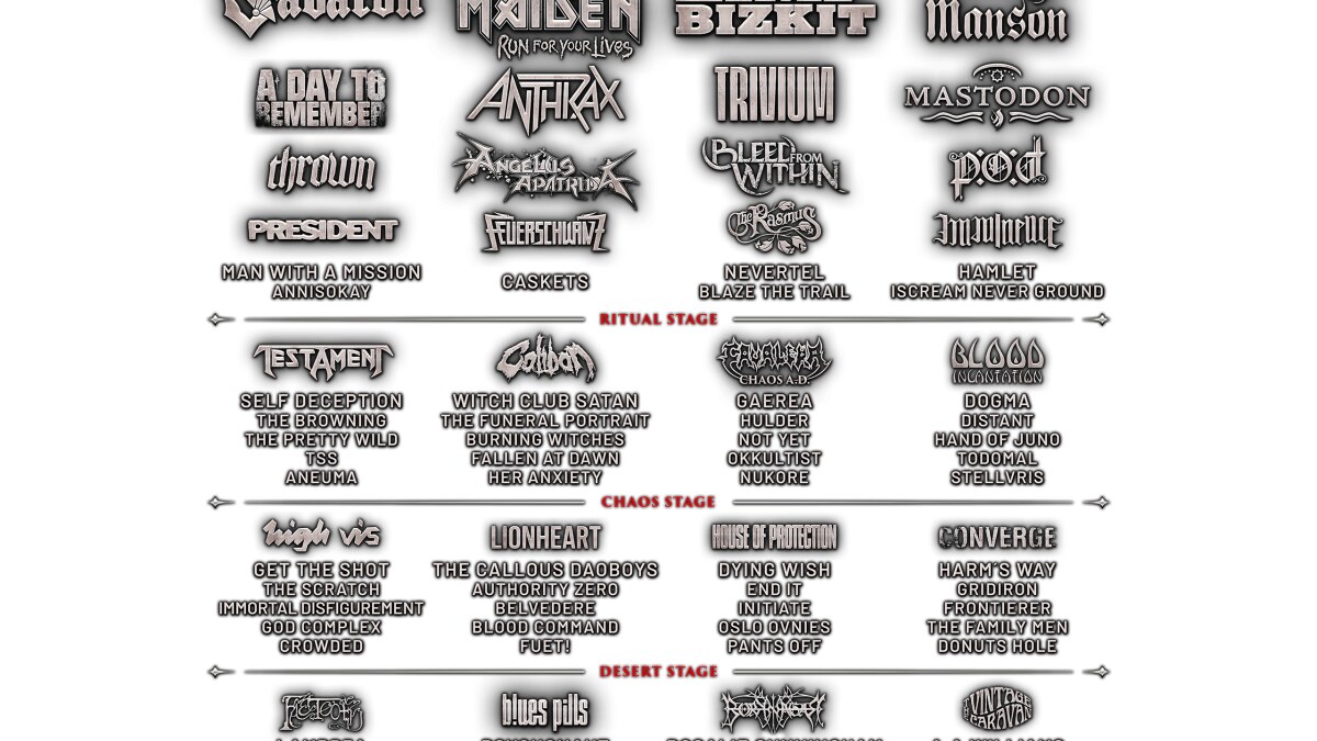 Cartel por días de Resurrection Fest 2026