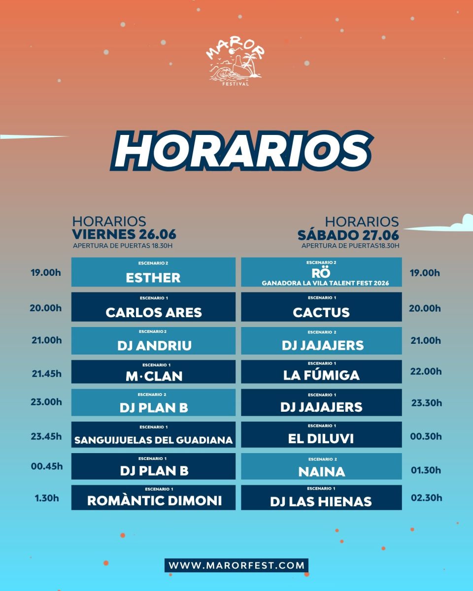 Horarios oficiales de Maror Festival 2026