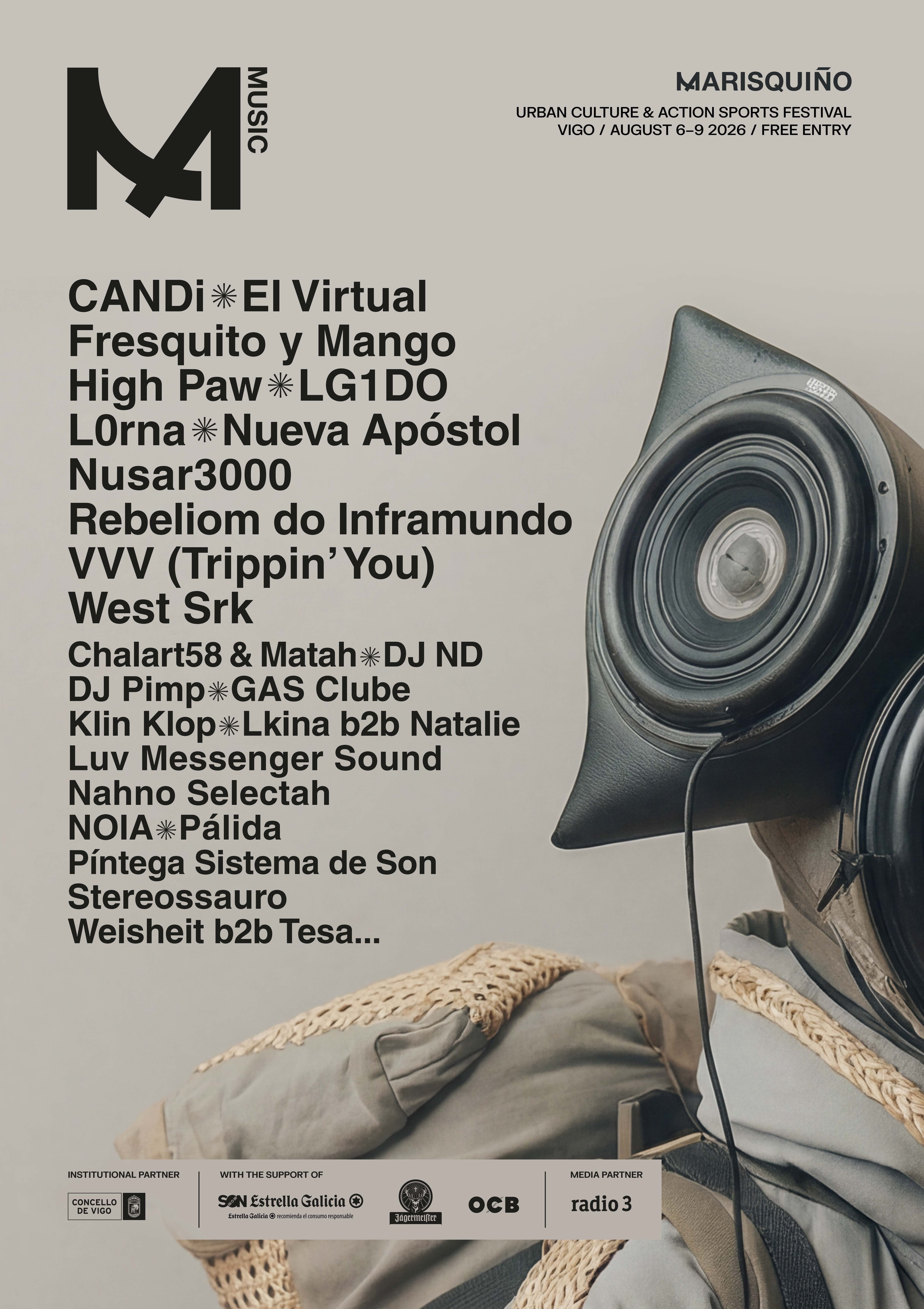 Cartel musical de Marisquiño 2026