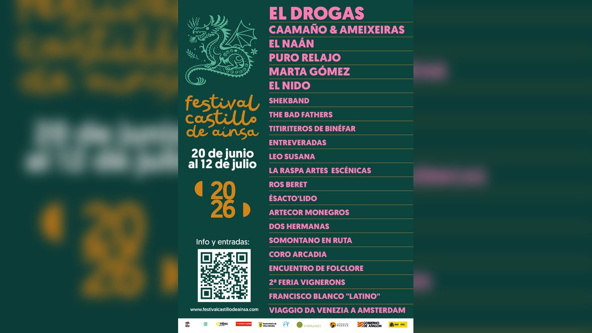 Cartel oficial del Festival Castillo de Aínsa 2026