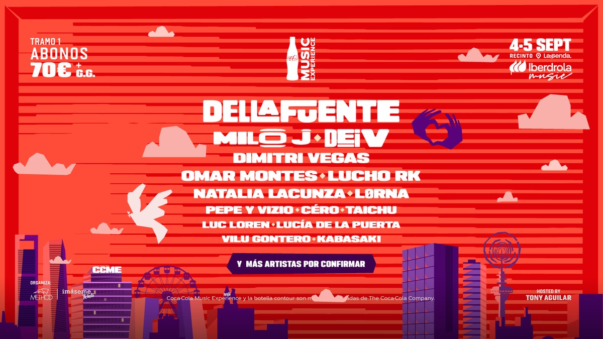 Cartel oficial de Coca-Cola Music Experience 2026 en Madrid