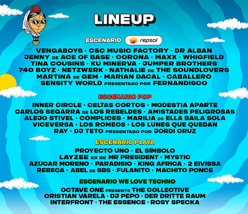 Lineup de Love the 90s Madrid 2026