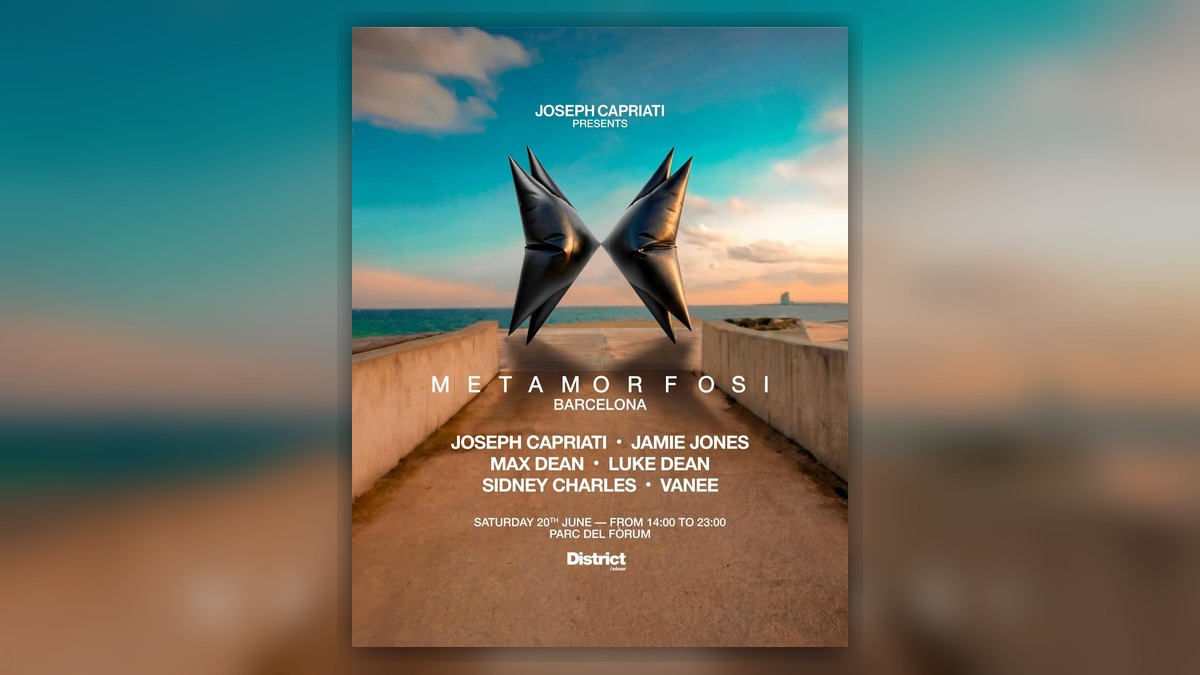 Cartel promocional de Metamorfosi Barcelona 2026 con Joseph Capriati y Jamie Jones