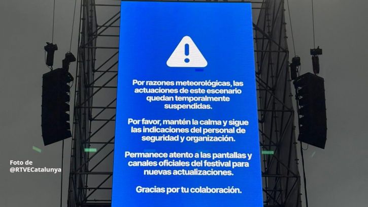 Aviso de suspensión temporal en Primavera Sound 2026 por razones meteorológicas
