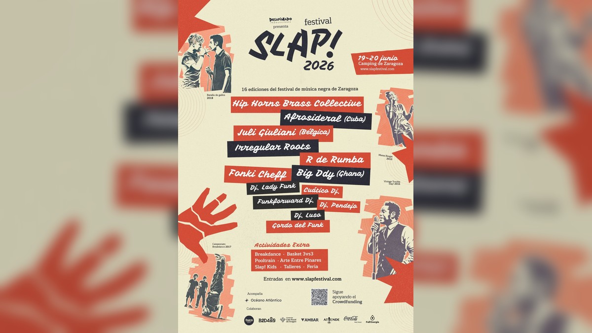 Cartel oficial de SLAP Festival 2026 en Zaragoza