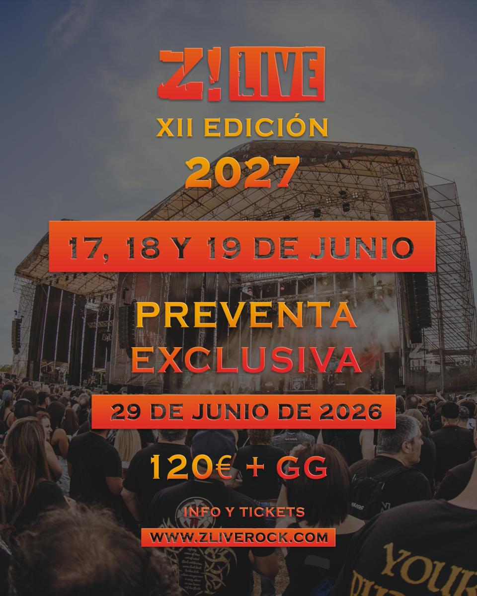 Cartel oficial de la preventa exclusiva de Z! Live Rock Fest 2027