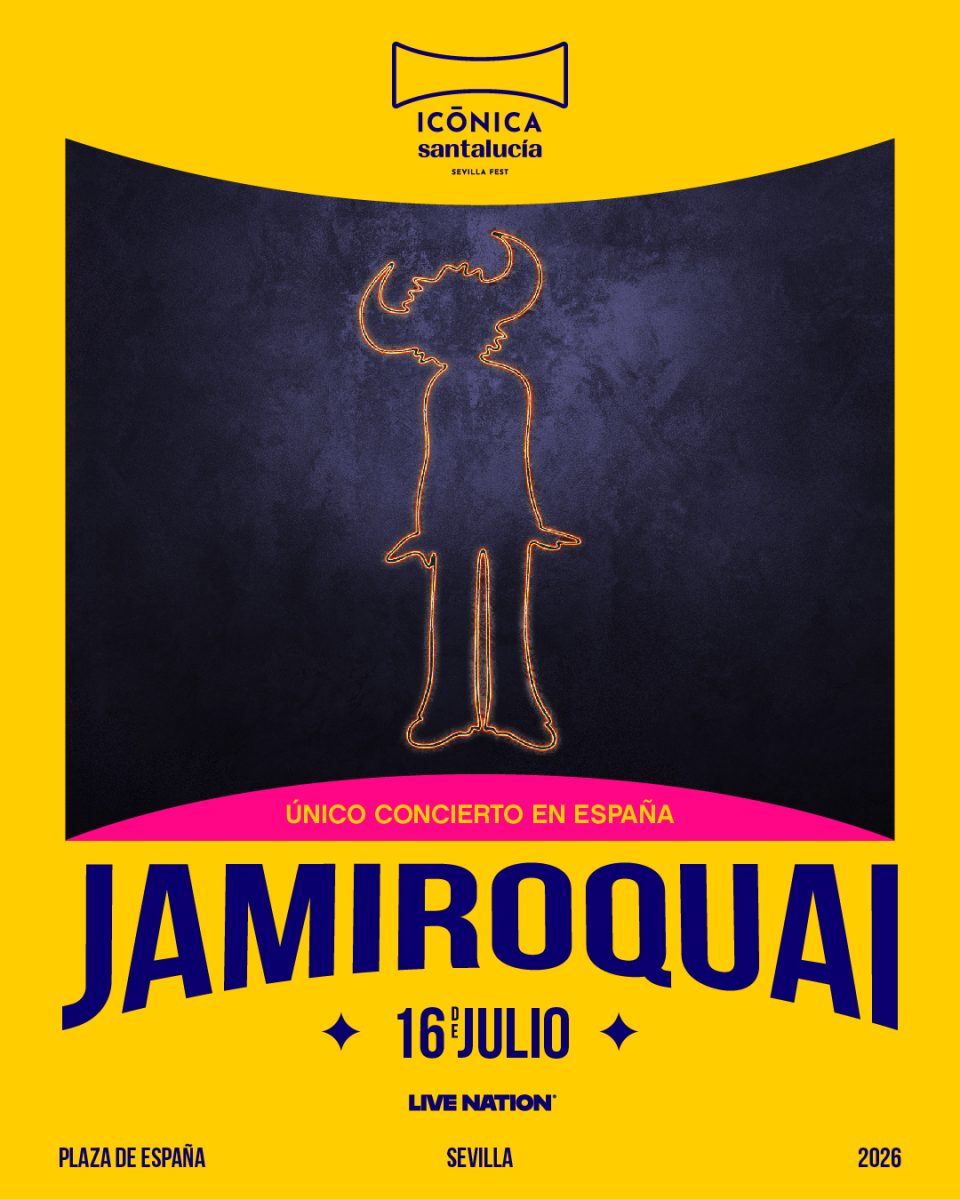 Cartel de Jamiroquai para Icónica Sevilla Fest 2026 en Sevilla