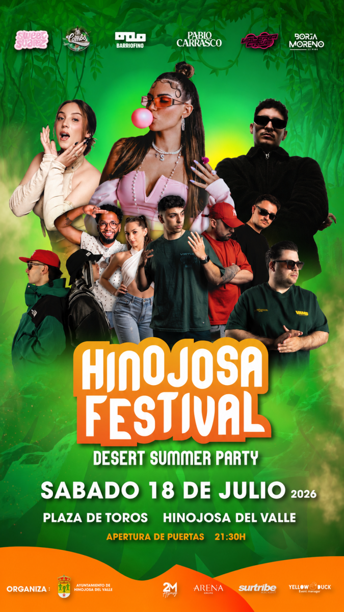 Cartel de Hinojosa Festival 2026 en Hinojosa del Valle con entrada gratuita