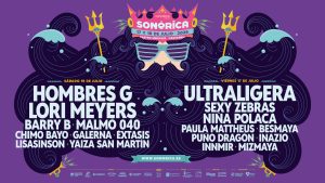 Cartel de Sonórica 2026 con Hombres G, Lori Meyers, Ultraligera y Sexy Zebras