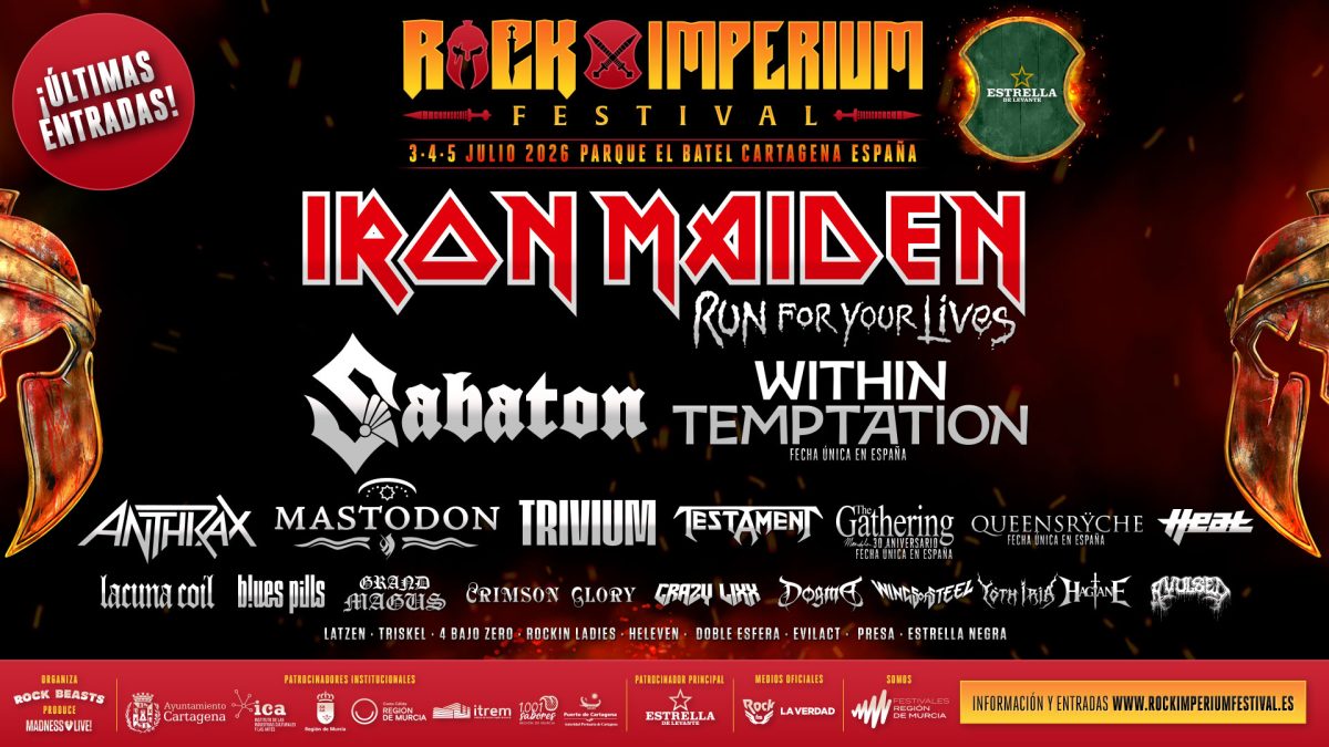 Cartel oficial de Rock Imperium 2026 en Cartagena