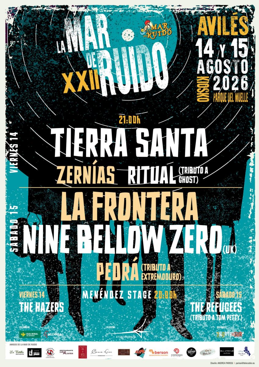 Cartel de La Mar de Ruido 2026 con Tierra Santa y La Frontera en Avilés