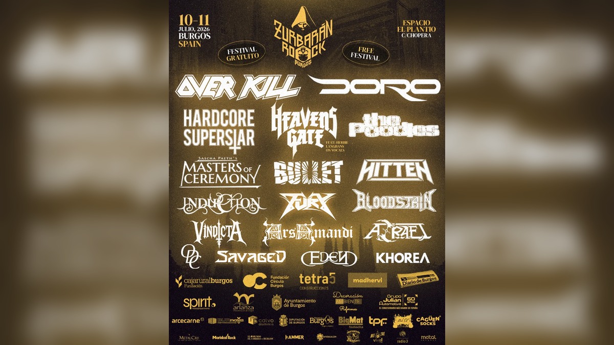 Cartel oficial de Zurbarán Rock Burgos 2026