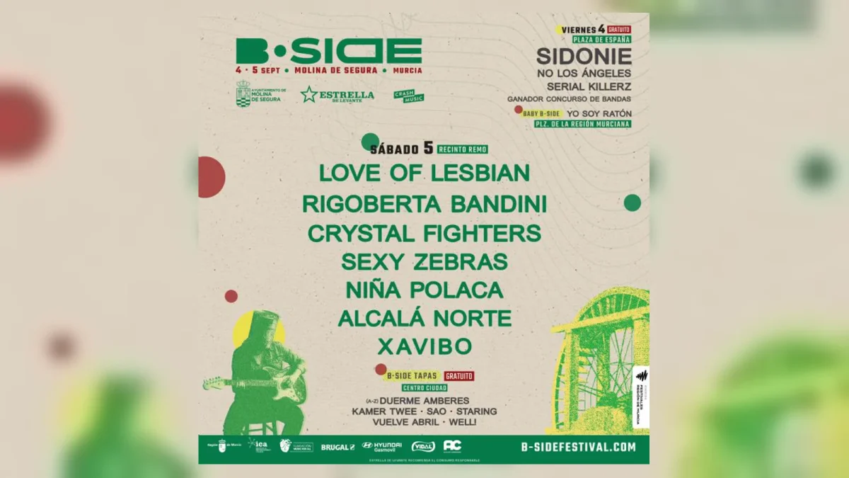 Cartel oficial de B-Side Festival 2026 en Molina de Segura