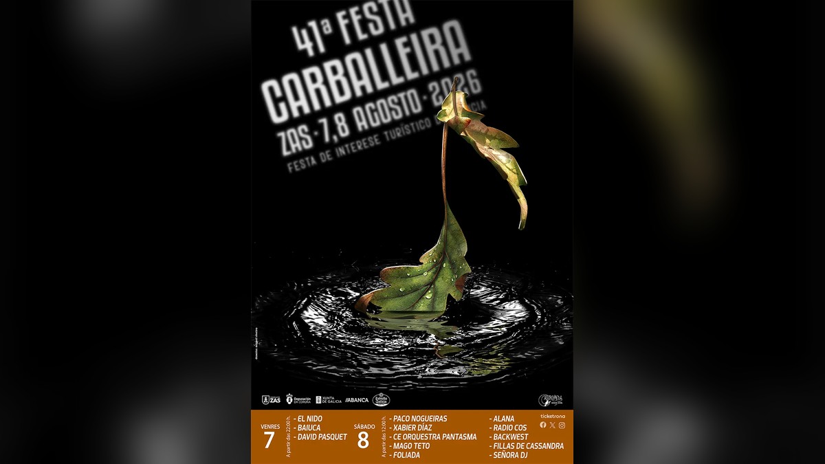 Cartel oficial de la Festa da Carballeira de Zas 2026