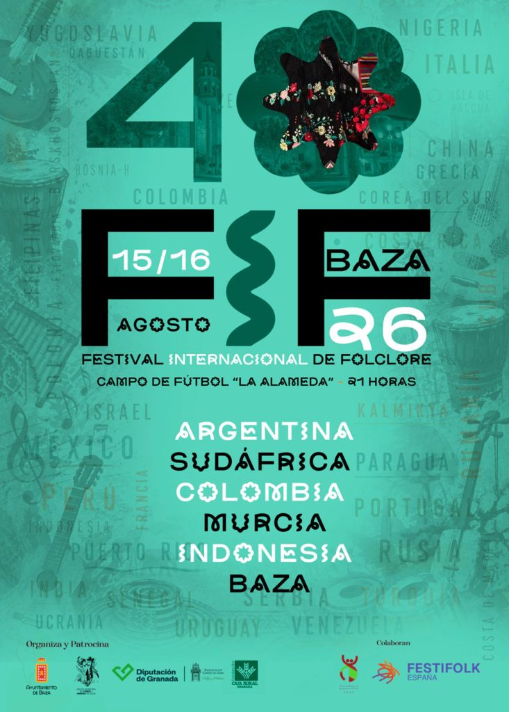 Cartel del 40 Festival Internacional de Folklore de Baza 2026