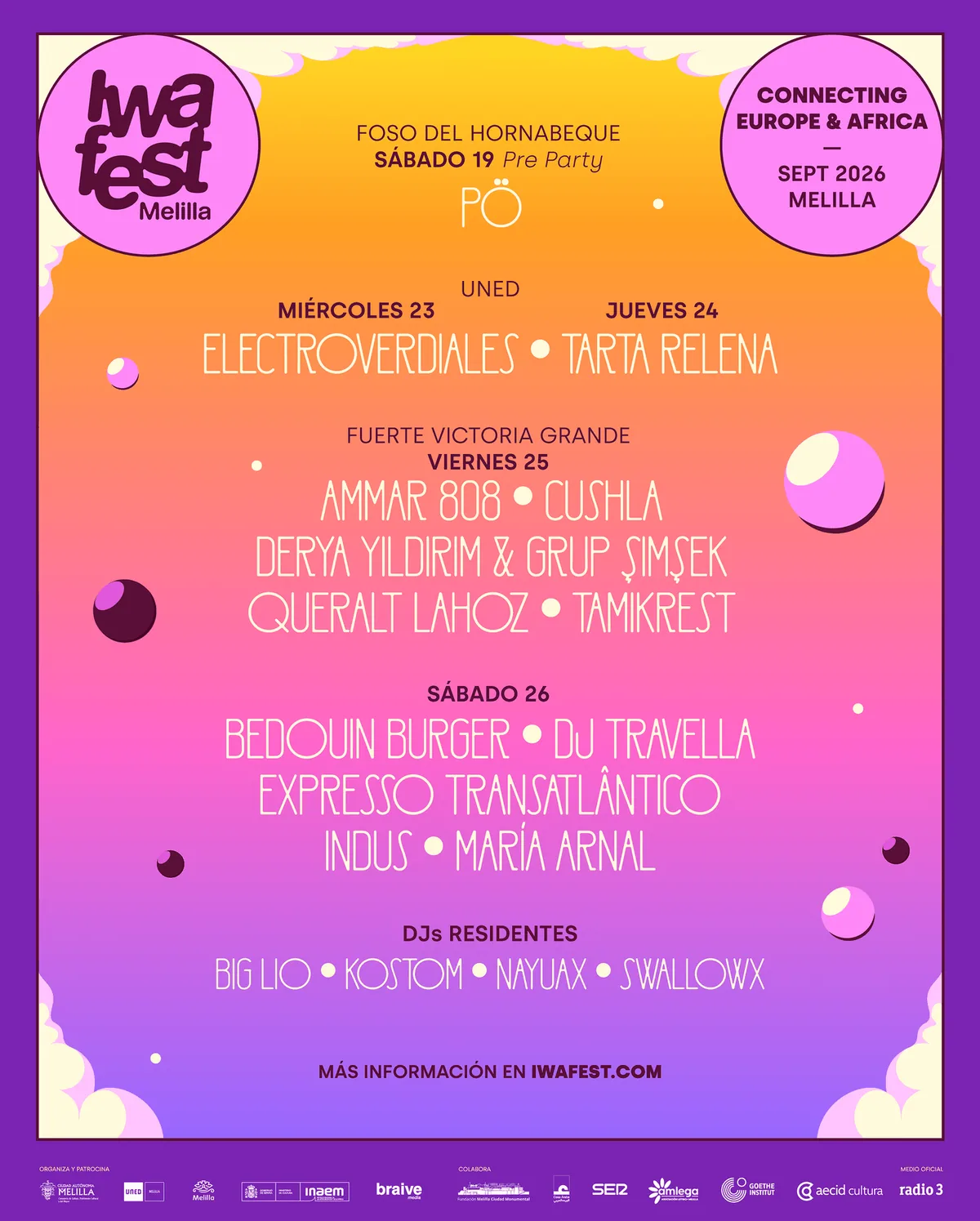 Programa por días de IWA Fest 2026 en Melilla