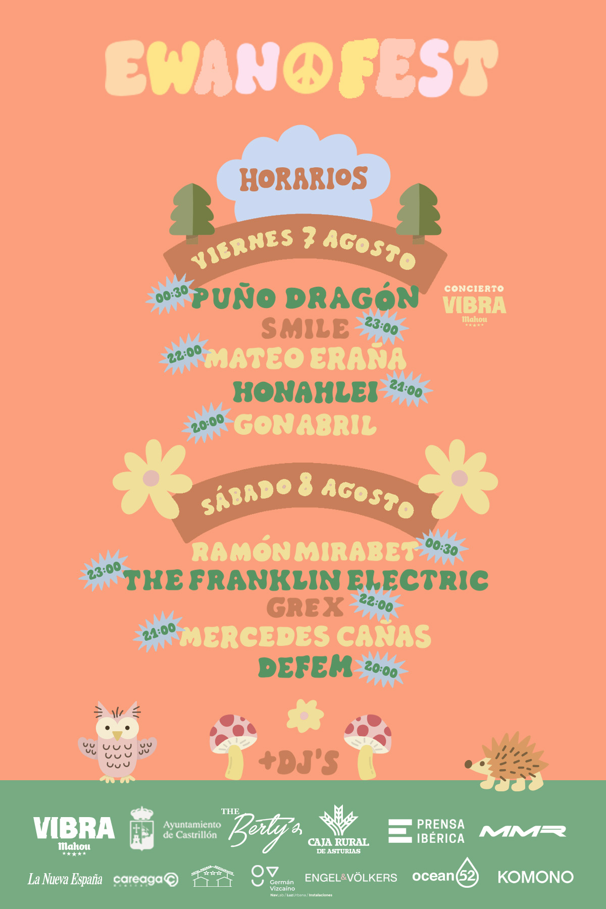 Horarios de Songs for an Ewan Day 2026 en Salinas