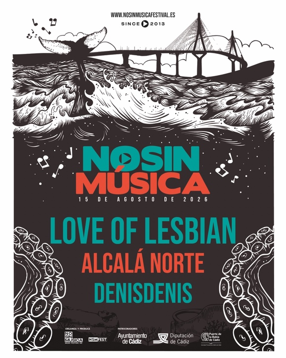 Cartel de NoSinMúsica 2026 con Love of Lesbian y Alcalá Norte