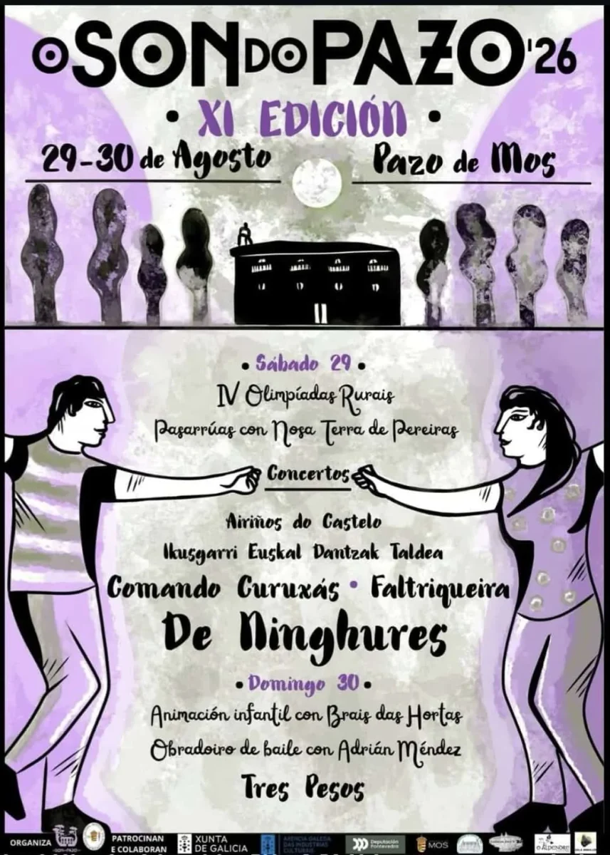 Cartel con el programa de O Son do Pazo 2026