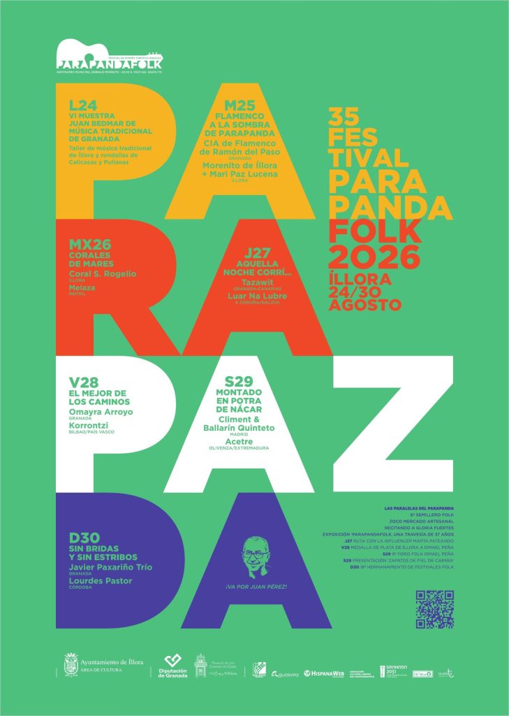 Cartel oficial de Parapanda Folk 2026 del 24 al 30 de agosto