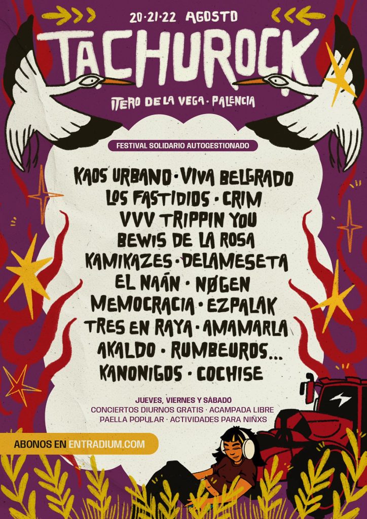 Cartel del festival solidario Tachurock 2026