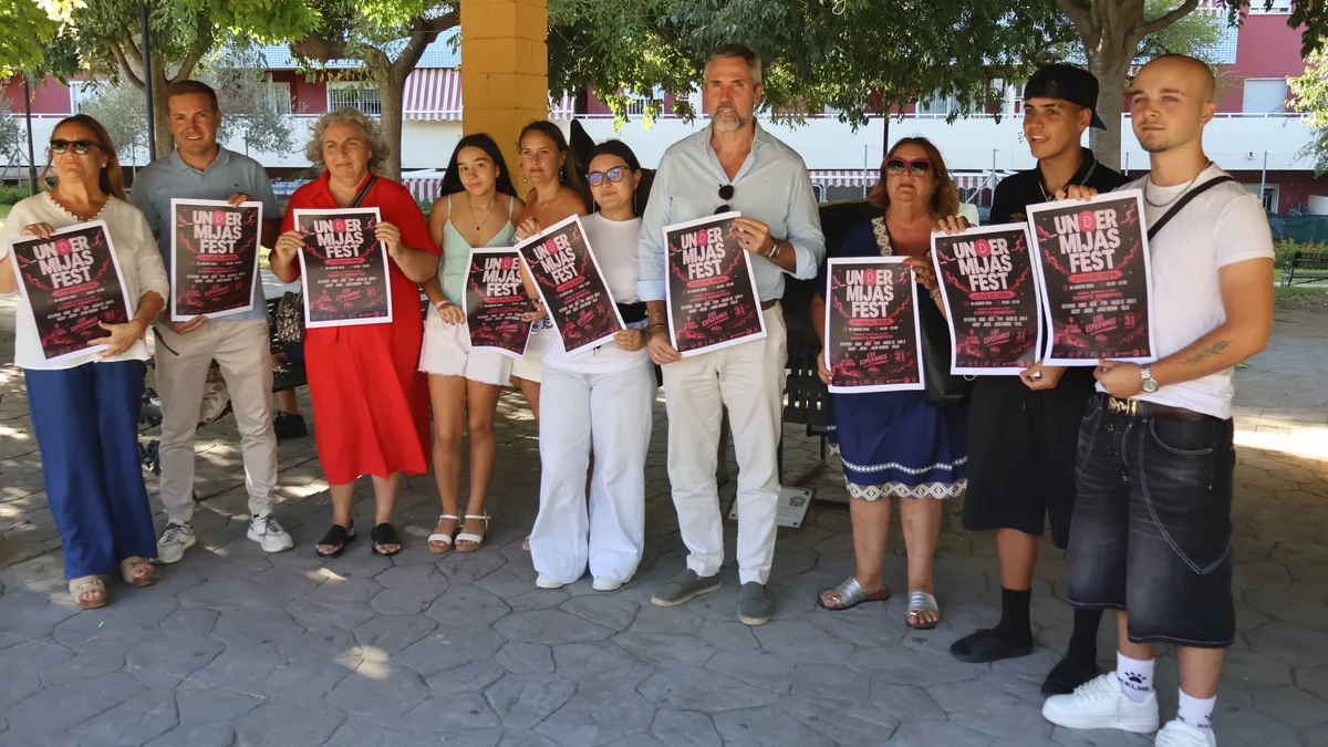 Presentación de Under Mijas Fest 2026 con artistas y representantes locales