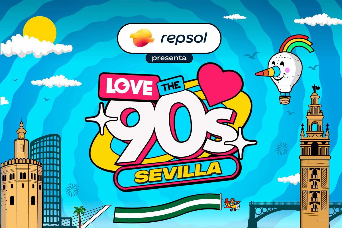 Cartel oficial de Love the 90s Sevilla 2026