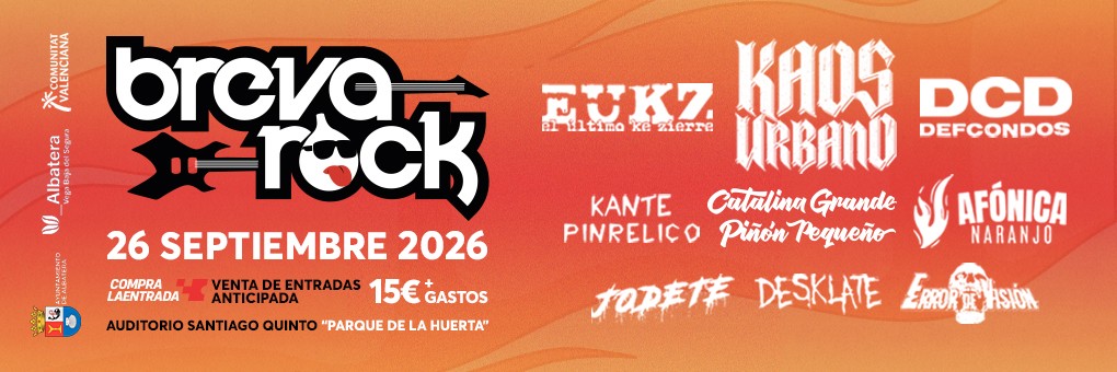 Cartel promocional de BrevaRock 2026 en Albatera