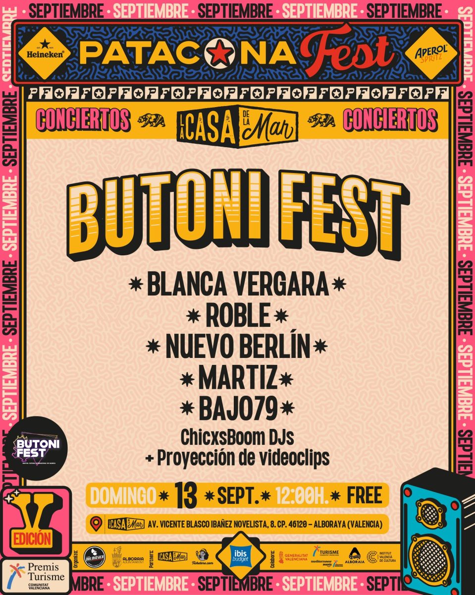 Cartel con los horarios y artistas de Butoni Fest 2026