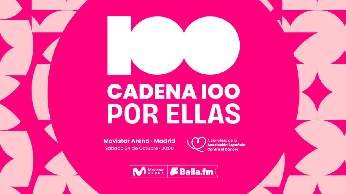 Cartel oficial de CADENA 100 Por Ellas 2026 en el Movistar Arena de Madrid