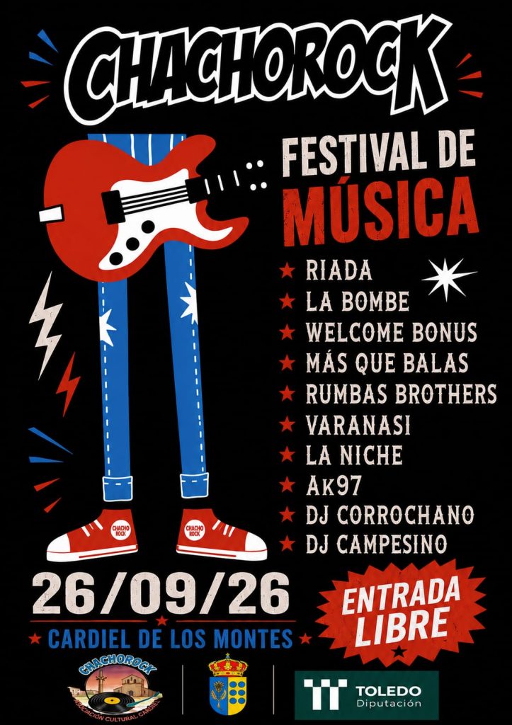 Cartel de ChachoRock 2026 con las ocho bandas participantes